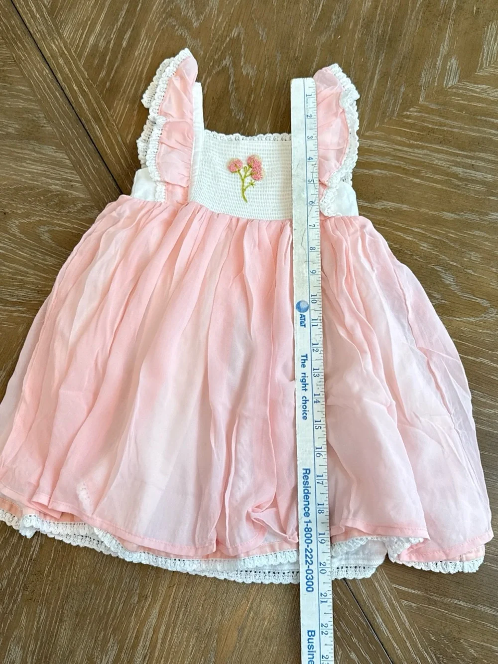 Janny BB design smocked embroidered toddler dress